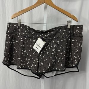 SmartWool Womens XL Merino Sport Lined Running Shorts Black